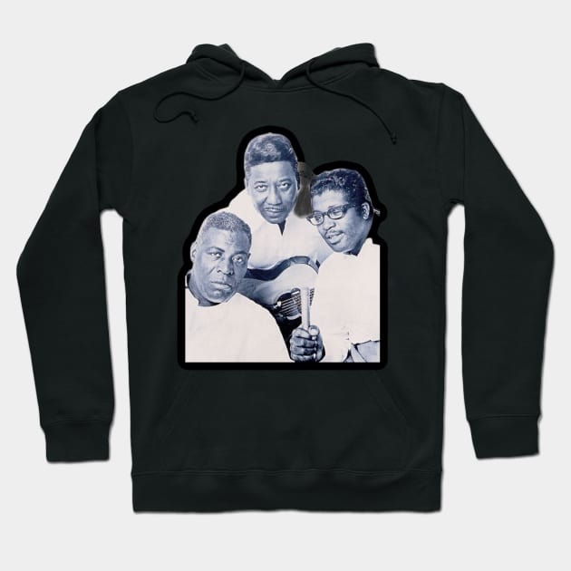 Muddy Waters, Howlin Wolf, Bo Diddly Hoodie by BigHeaterDesigns